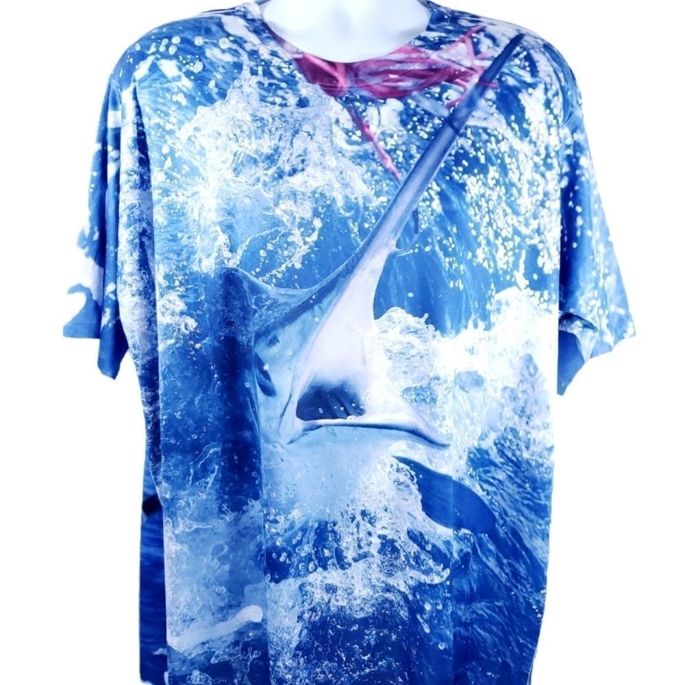 Get A Life Marlin Fishing Graphic Short Sleeve
